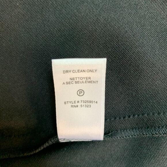 CeCe Womens Sz 4 Black Sleeveless Ponte Skater Dress with Midi Cutout - Picture 5 of 11